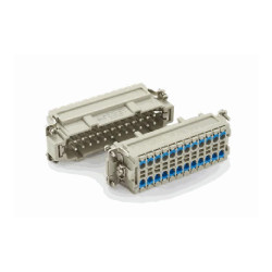 Insert HE, Quick Connection à ressort, mâle, 24 pin, 16A, Polycarbonate, 24B|48B 